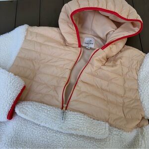 Ivory Ella Sherpa Hoodie Jacket – Size M